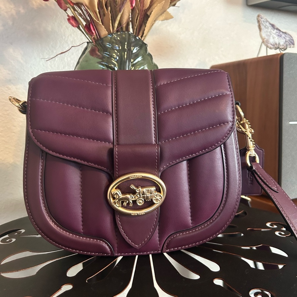 Coach Georgie Saddle Bag with Quiliting